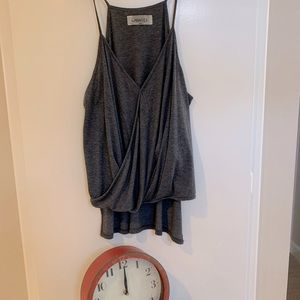 Knit t shirt type material blouse/grey😎